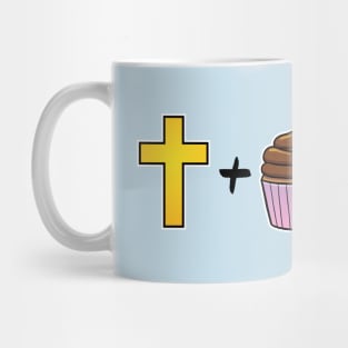 Christ plus Cupcakes equals happiness Mug